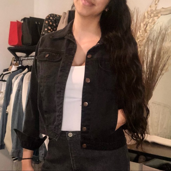 Bill Blass | Jacket | Black 100% Cotton Denim Jacket - Picture 2 of 7